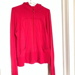 Pink Lululemon scuba style zip-up